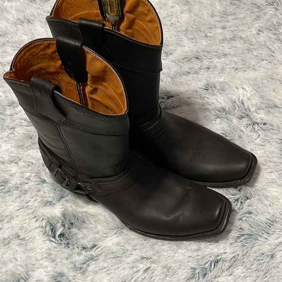 Old Corral Mens Black Harness Square Toed Boots Size 11.5 - Picture 9 of 15